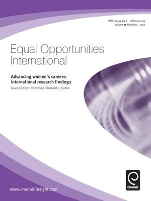cover image of Equal Opportunities International, Volume 25, Issue 1